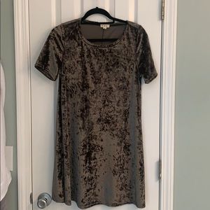 P.O.L olive green velvet dress